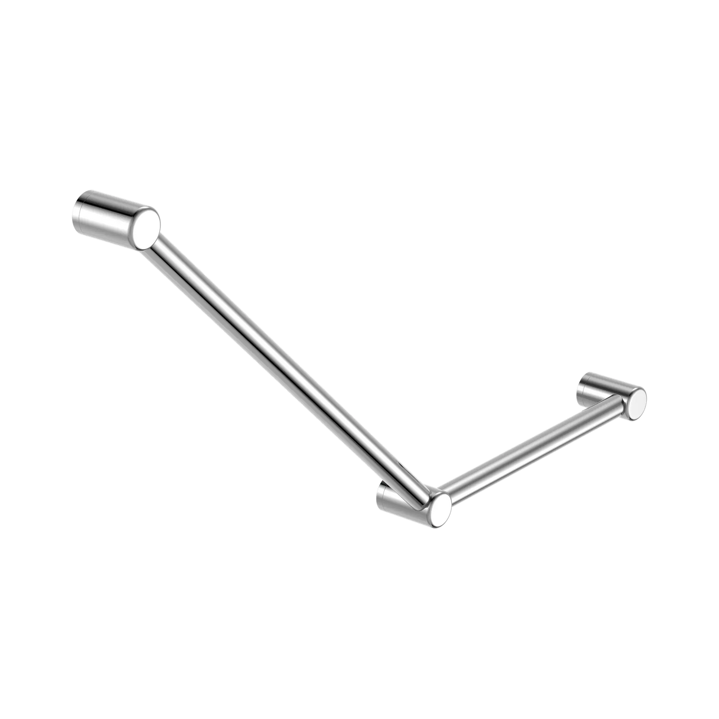 Mecca Care 32mm Ambulant Toilet Grab Rail 45 Degree 750X450mm Chrome