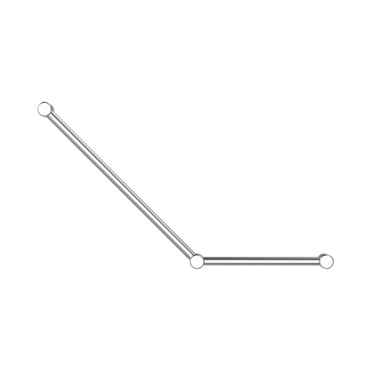 Mecca Care 32mm Ambulant Toilet Grab Rail 45 Degree 750X450mm Chrome