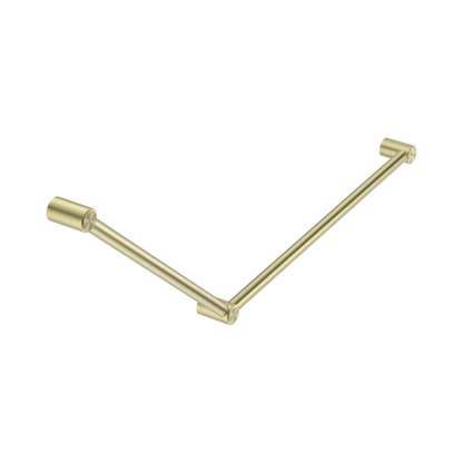 Mecca Care 32mm DDA Accessible Toilet Grab Rail Set 45 Degree 750X900mm Brushed Gold