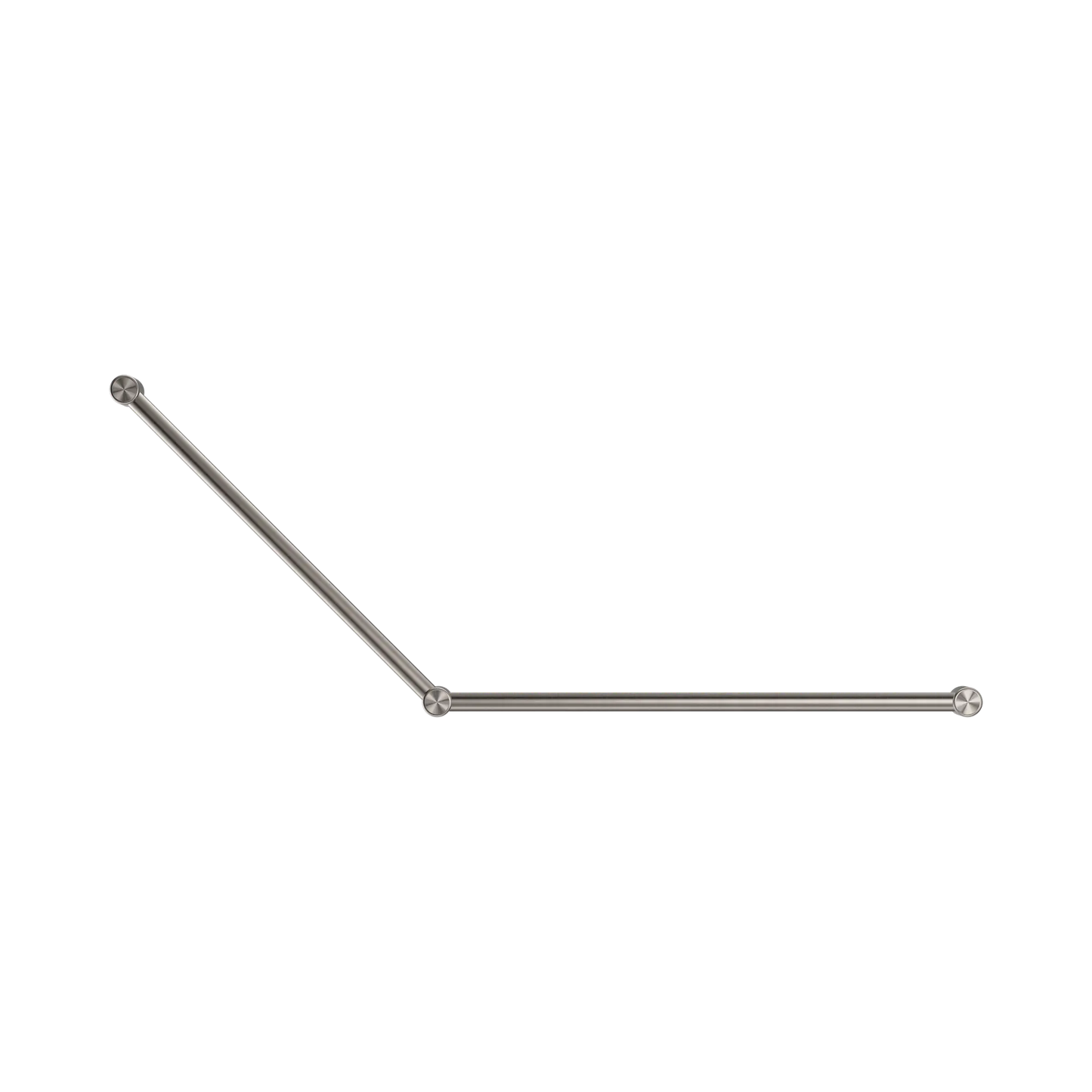 Mecca Care 32mm DDA Accessible Toilet Grab Rail Set 45 Degree 750X900mm Brushed Nickel