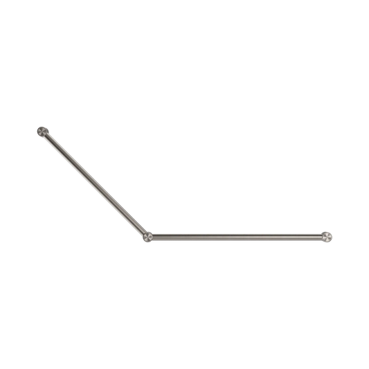 Mecca Care 32mm DDA Accessible Toilet Grab Rail Set 45 Degree 750X900mm Brushed Nickel
