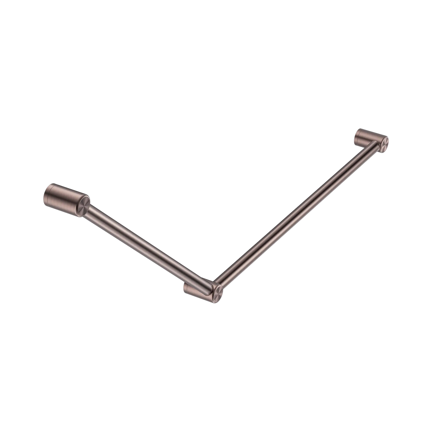 Mecca Care 32mm DDA Accessible Toilet Grab Rail Set 45 Degree 750X900mm Brushed Bronze