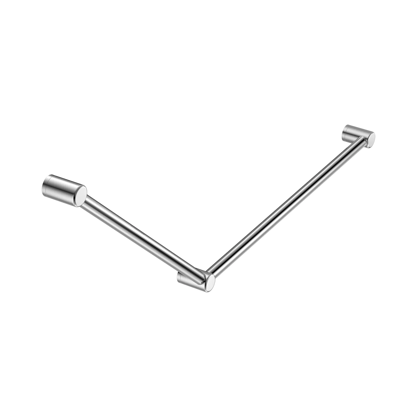 Mecca Care 32mm DDA Accessible Toilet Grab Rail Set 45 Degree 750X900mm Chrome