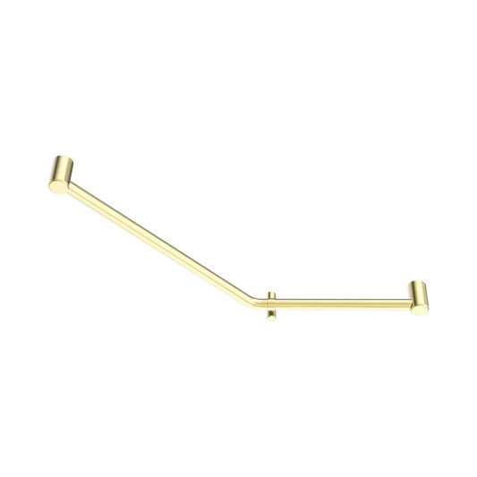 Mecca Care 32mm Ambulant 45 Degree Bent Tube Grab Rail 450X650mm Brushed Gold