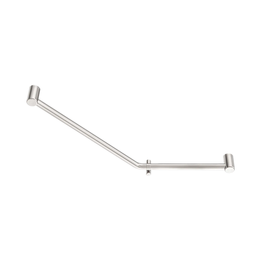 Mecca Care 32mm Ambulant 45 Degree Bent Tube Grab Rail 450X650mm Brushed Nickel