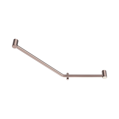 Mecca Care 32mm Ambulant 45 Degree Bent Tube Grab Rail 450X650mm Brushed Bronze