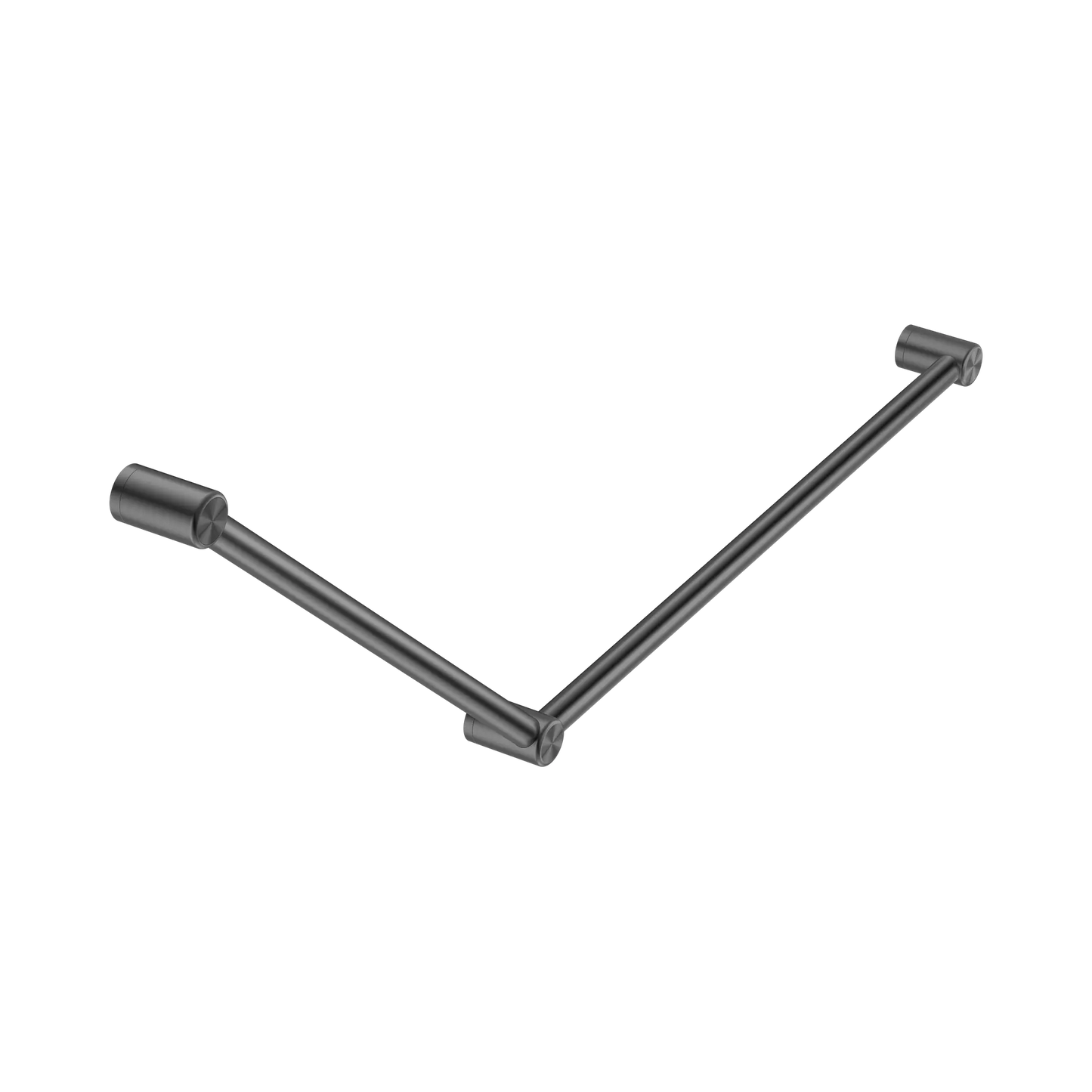 Mecca Care 32mm DDA Accessible Toilet Grab Rail Set 45 Degree 750X900mm Gun Metal