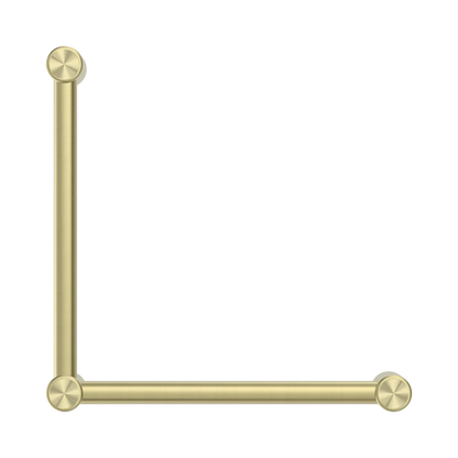 Mecca Care 32mm Ambulant Toilet Grab Rail 90 Degree 450X450mm Brushed Gold