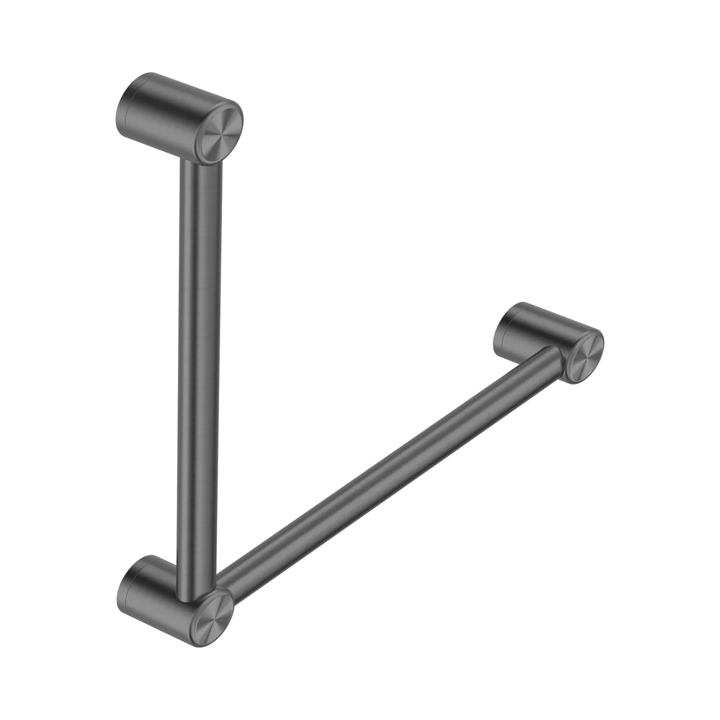Mecca Care 32mm Ambulant Toilet Grab Rail 90 Degree 450X450mm Gun Metal