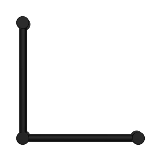 Mecca Care 32mm Ambulant Toilet Grab Rail 90 Degree 450X450mm Matte Black
