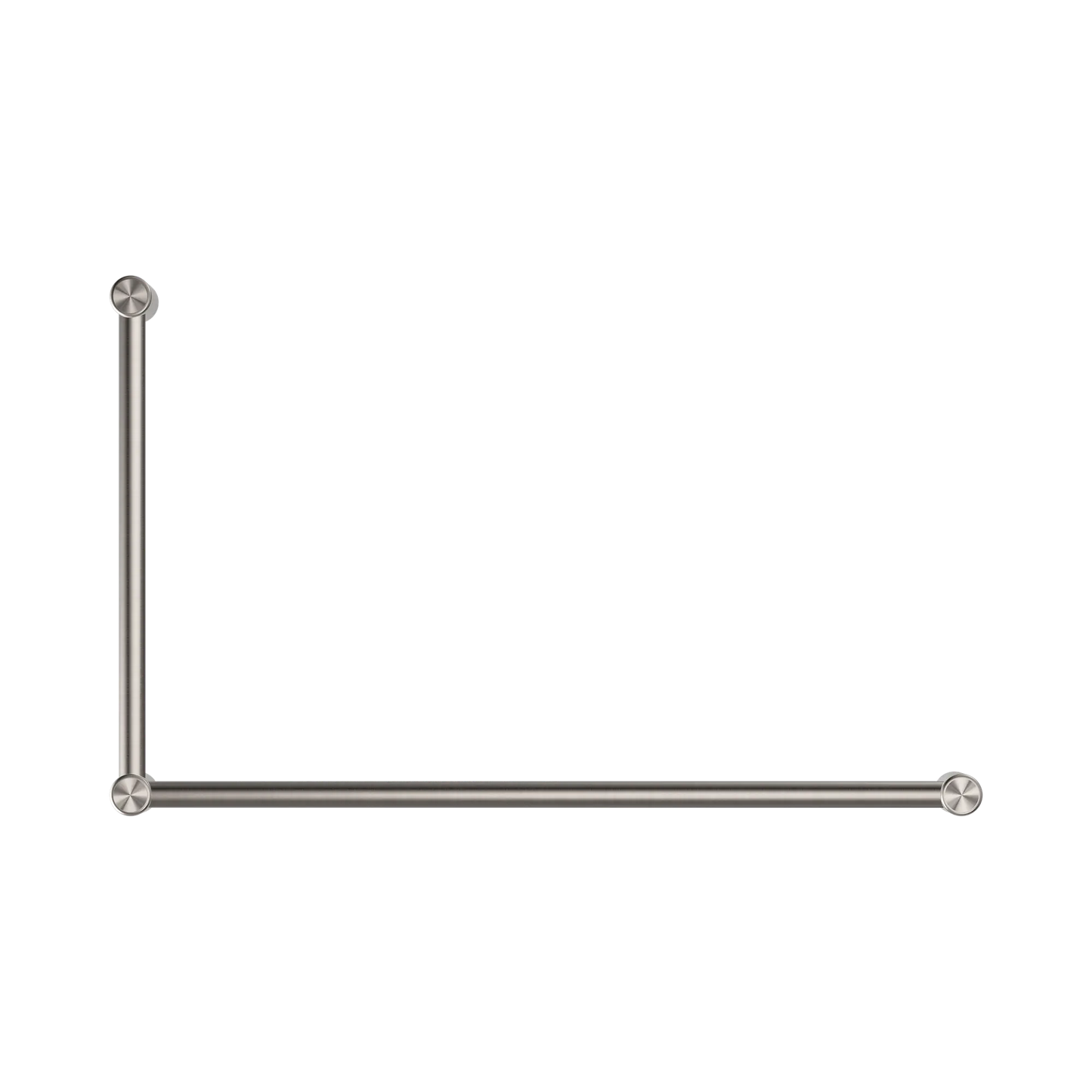 Mecca Care 32mm DDA Accessible Toilet Grab Rail Set 90 Degree 600X1000mm Brushed Nickel
