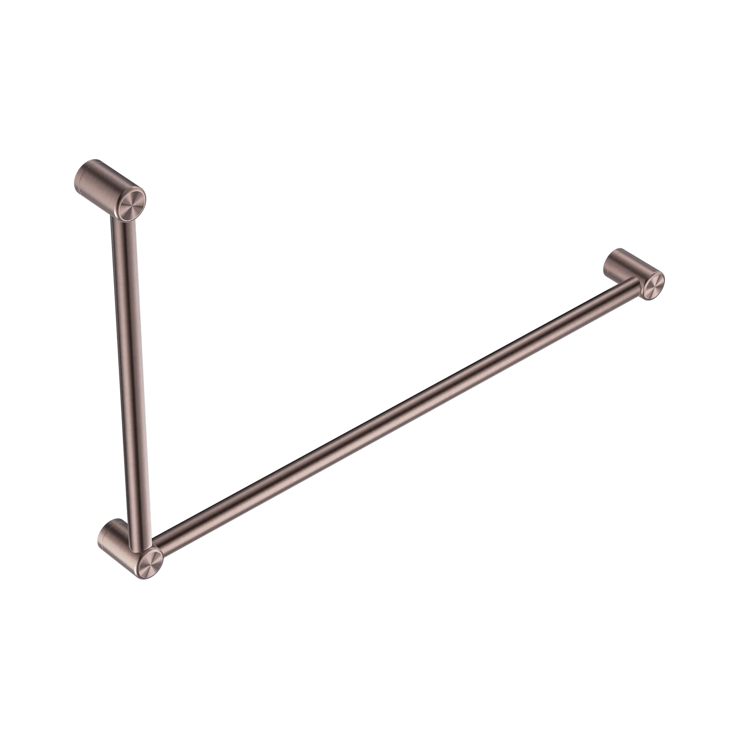 Mecca Care 32mm DDA Accessible Toilet Grab Rail Set 90 Degree 600X1000mm Brushed Bronze