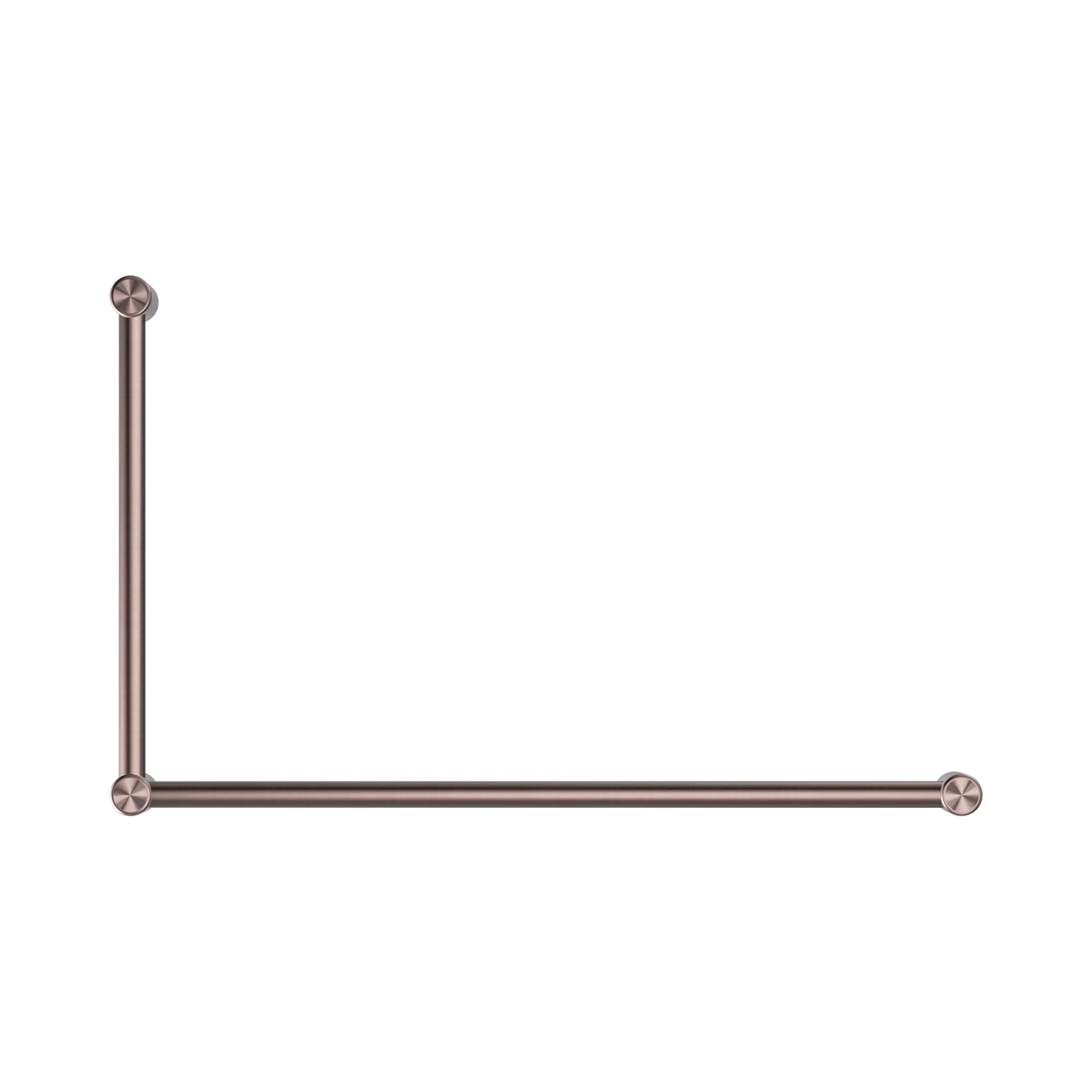 Mecca Care 32mm DDA Accessible Toilet Grab Rail Set 90 Degree 600X1000mm Brushed Bronze