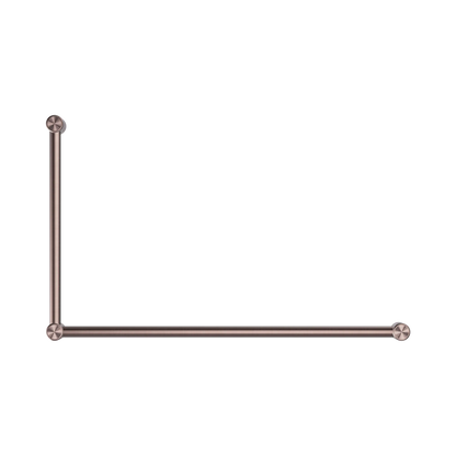 Mecca Care 32mm DDA Accessible Toilet Grab Rail Set 90 Degree 600X1000mm Brushed Bronze