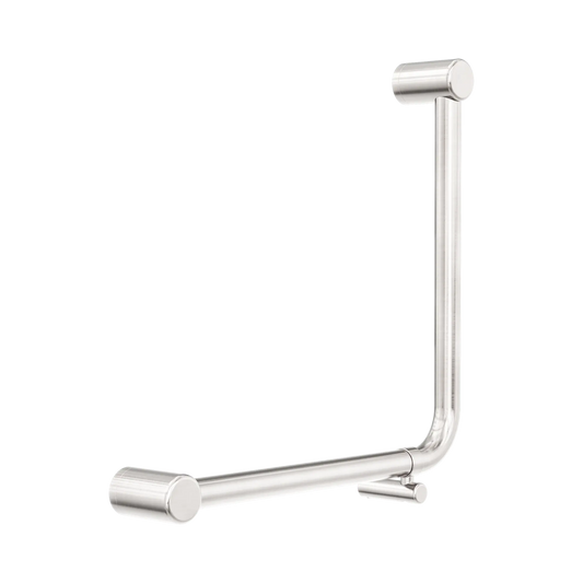 Mecca Care 32mm Ambulant 90 Degree Bent Tube Grab Rail 450X450mm Brushed Nickel