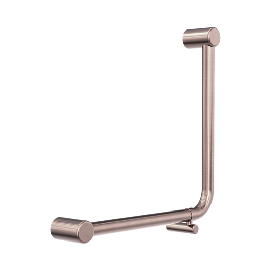 Mecca Care 32mm Ambulant 90 Degree Bent Tube Grab Rail 450X450mm Brushed Bronze