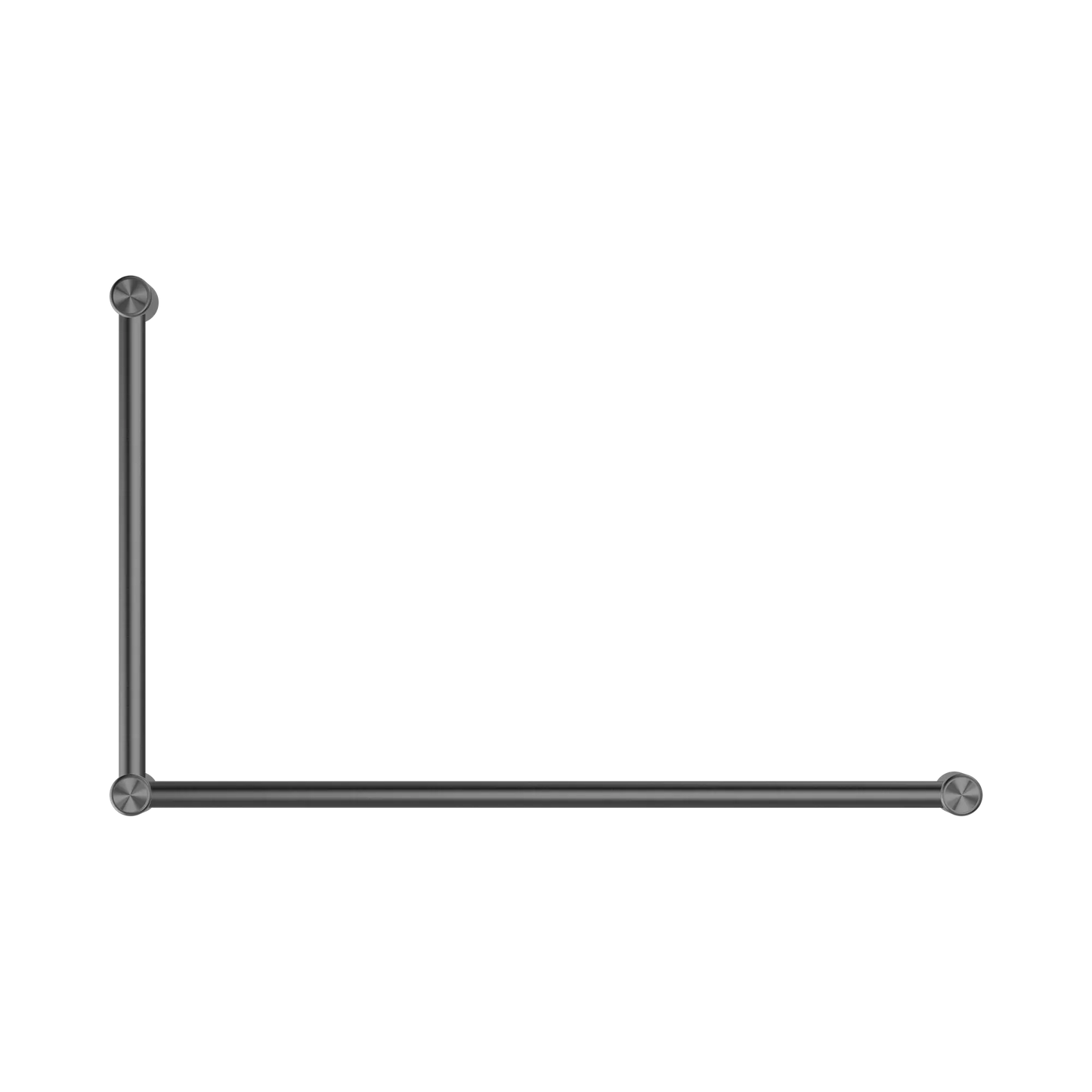Mecca Care 32mm DDA Accessible Toilet Grab Rail Set 90 Degree 600X1000mm Gun Metal