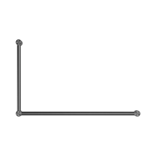 Mecca Care 32mm DDA Accessible Toilet Grab Rail Set 90 Degree 600X1000mm Gun Metal