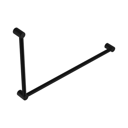 Mecca Care 32mm DDA Accessible Toilet Grab Rail Set 90 Degree 600X1000mm Matte Black