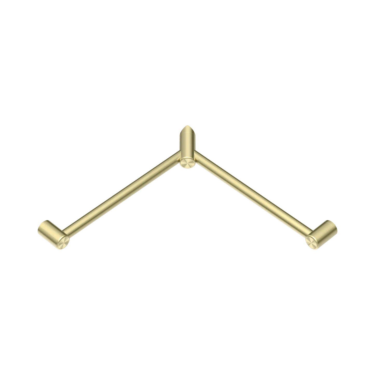 Mecca Care 32mm Wrap Around Corner Grab Rail 600X600mm Brushed Gold
