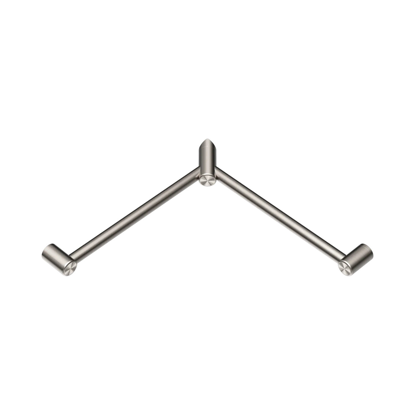 Mecca Care 32mm Wrap Around Corner Grab Rail 600X600mm Brushed Nickel