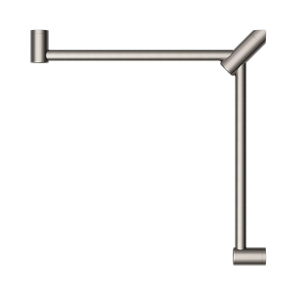 Mecca Care 32mm Wrap Around Corner Grab Rail 600X600mm Brushed Nickel
