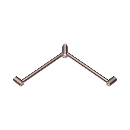 Mecca Care 32mm Wrap Around Corner Grab Rail 600X600mm Brushed Bronze