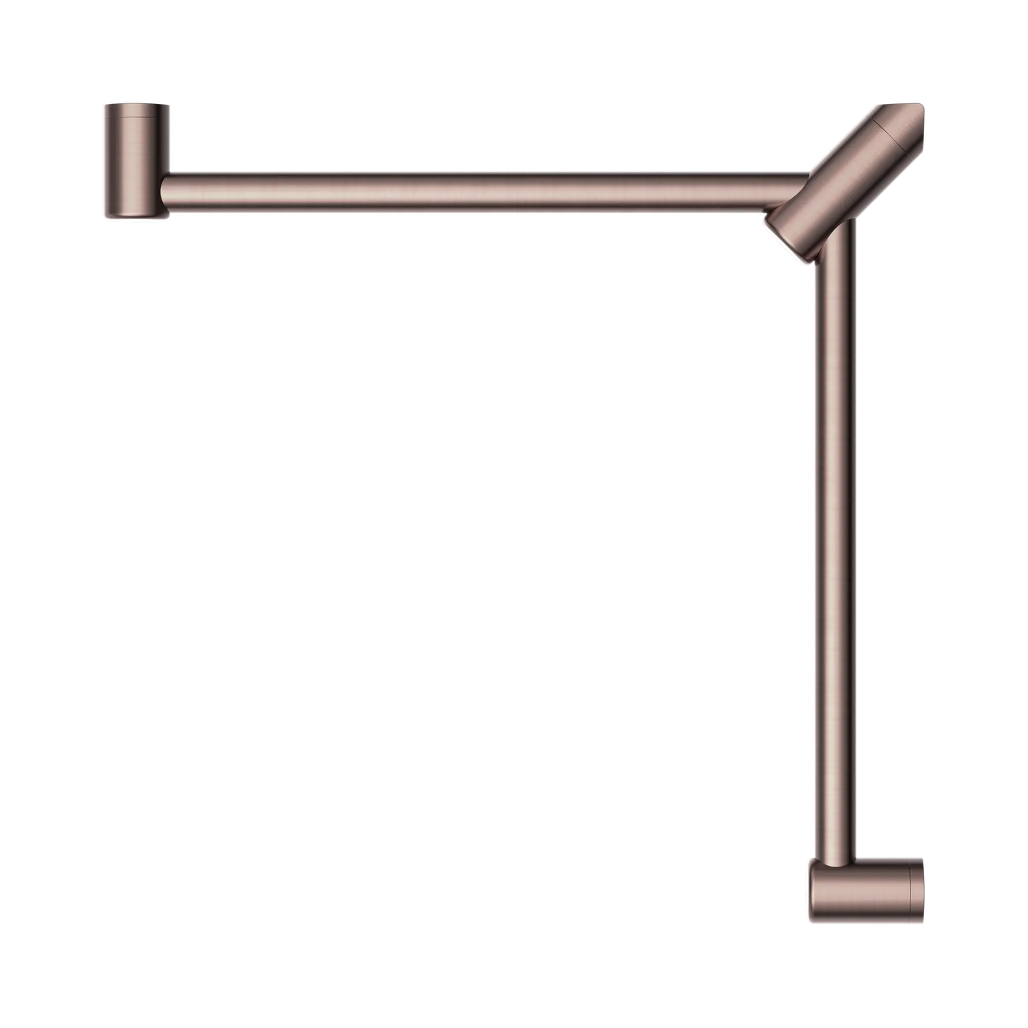 Mecca Care 32mm Wrap Around Corner Grab Rail 600X600mm Brushed Bronze