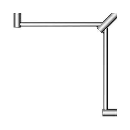 Mecca Care 32mm Wrap Around Corner Grab Rail 600X600mm Chrome