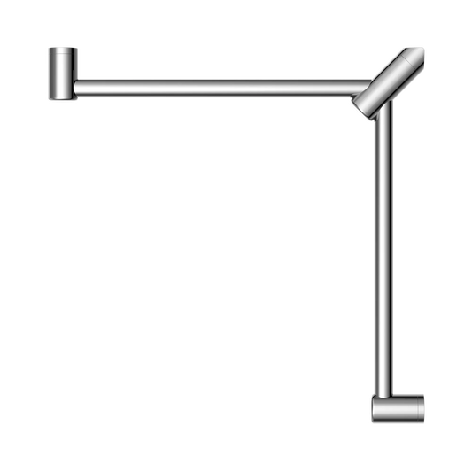 Mecca Care 32mm Wrap Around Corner Grab Rail 600X600mm Chrome