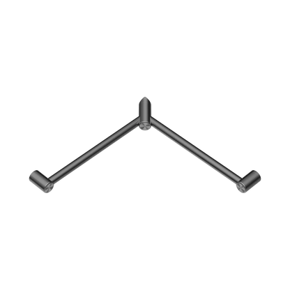 Mecca Care 32mm Wrap Around Corner Grab Rail 600X600mm Gun Metal