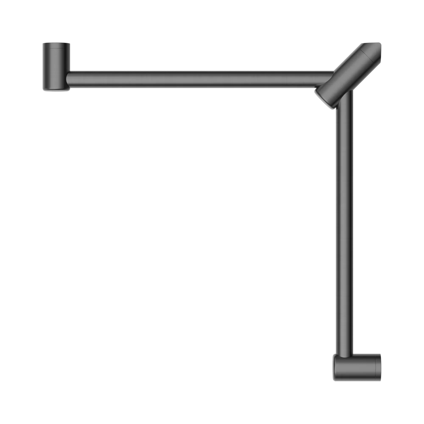 Mecca Care 32mm Wrap Around Corner Grab Rail 600X600mm Gun Metal