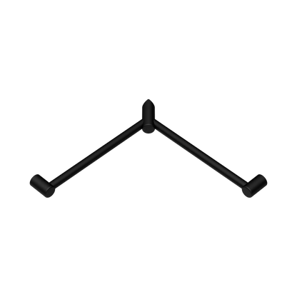Mecca Care 32mm Wrap Around Corner Grab Rail 600X600mm Matte Black