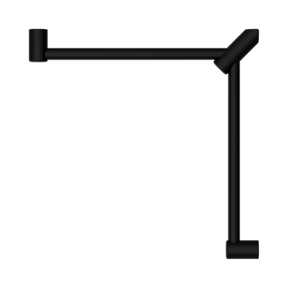 Mecca Care 32mm Wrap Around Corner Grab Rail 600X600mm Matte Black