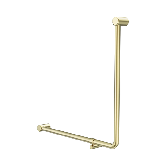 Mecca Care 32mm 90 Degree NZ4121 Accessible Toilet Grab Rail 750X750mm Brushed Gold