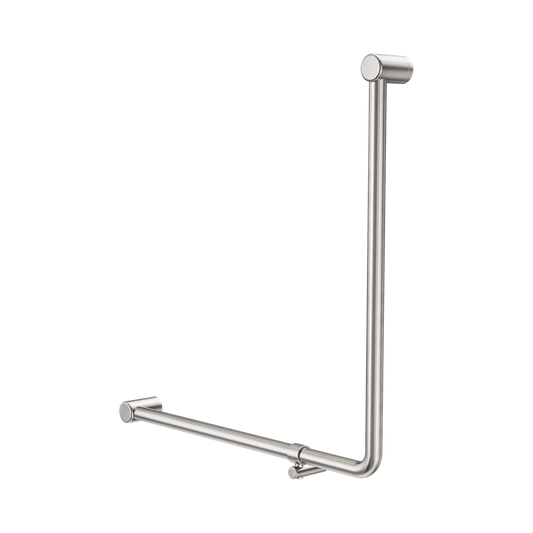 Mecca Care 32mm 90 Degree NZ4121 Accessible Toilet Grab Rail 750X750mm Brushed Nickel