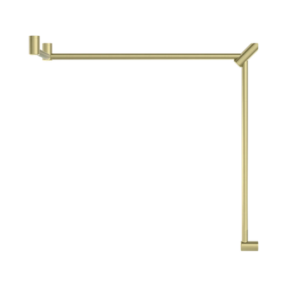 Mecca Care 32mm DDA Accessible Toilet Grab Rail Set 90 Degree Continuous 600X1065X1025mm Brushed Gold