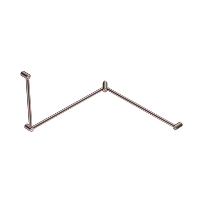 Mecca Care 32mm DDA Accessible Toilet Grab Rail Set 90 Degree Continuous 600X1065X1025mm Brushed Bronze