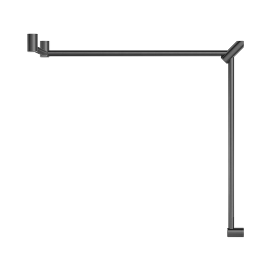 Mecca Care 32mm DDA Accessible Toilet Grab Rail Set 90 Degree Continuous 600X1065X1025mm Gun Metal
