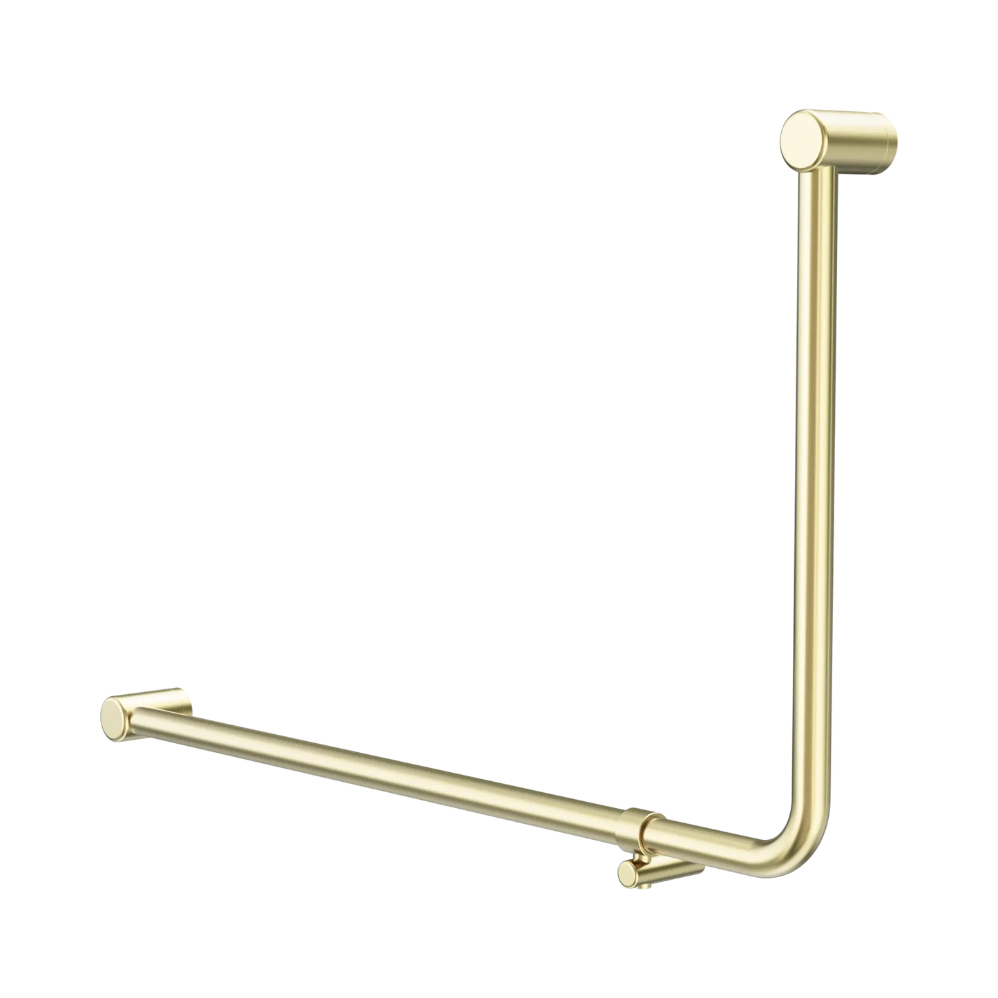 Mecca Care 32mm DDA Accessible Toilet 90 Degree Bent Tube Grab Rail 600X1000mm Brushed Gold