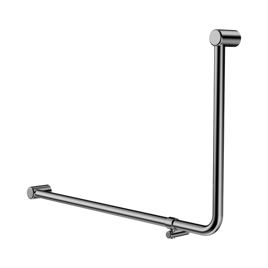 Mecca Care 32mm DDA Accessible Toilet 90 Degree Bent Tube Grab Rail 600X1000mm Chrome