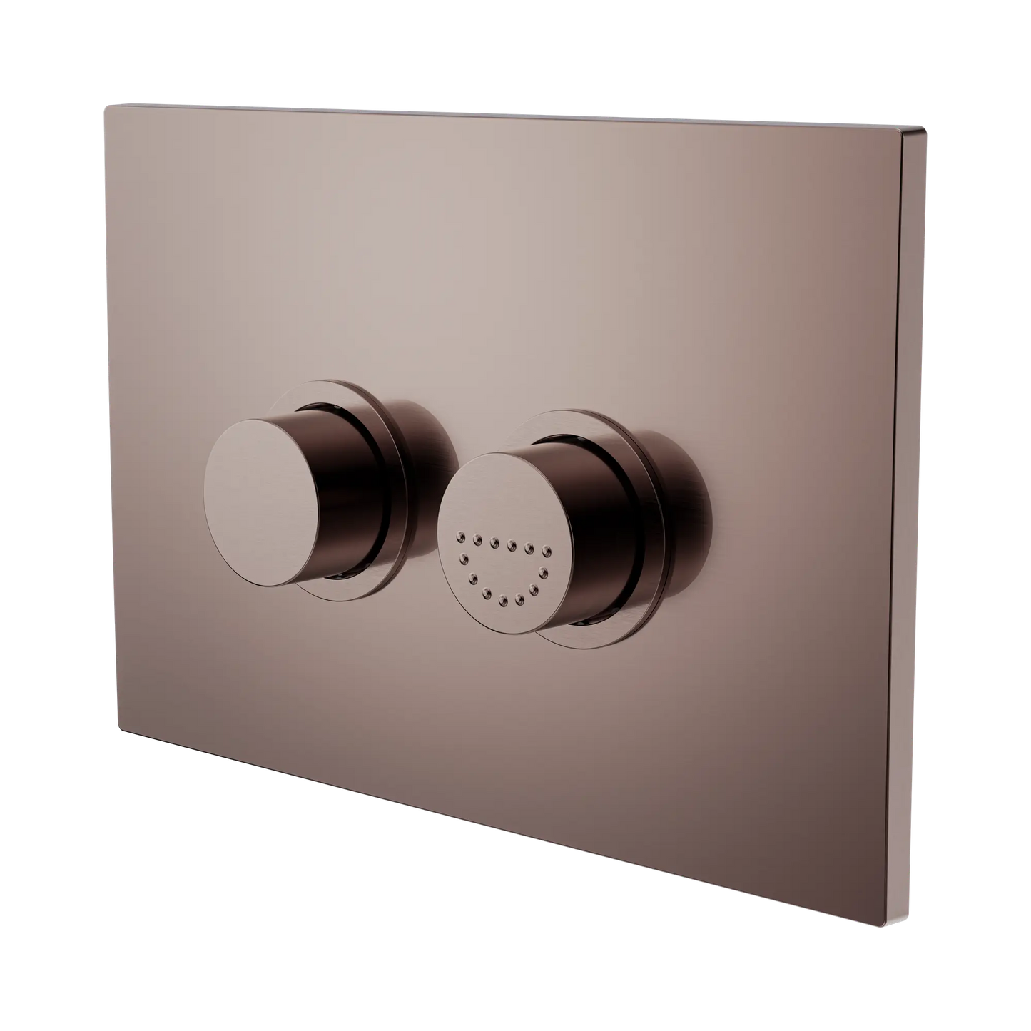 Mecca Care Raised Disabled Care Pneumatic Flush Buttons Plate DDA Accessible Toilet Compliant Brushed Bronze