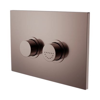 Mecca Care Raised Disabled Care Pneumatic Flush Buttons Plate DDA Accessible Toilet Compliant Brushed Bronze