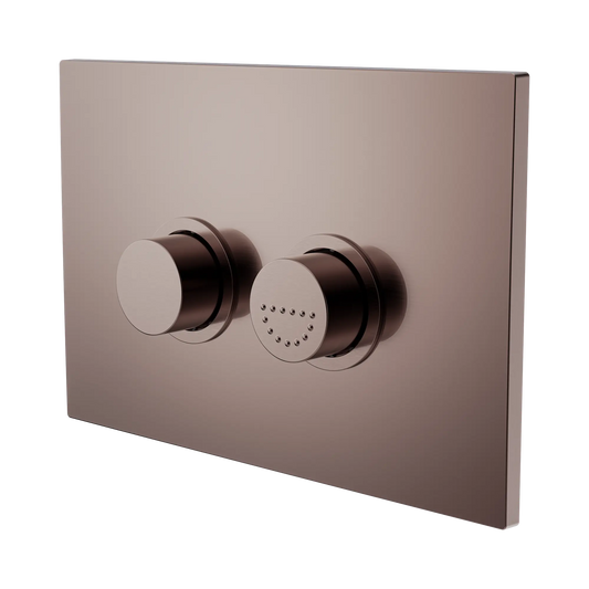Mecca Care Raised Disabled Care Pneumatic Flush Buttons Plate DDA Accessible Toilet Compliant Brushed Bronze