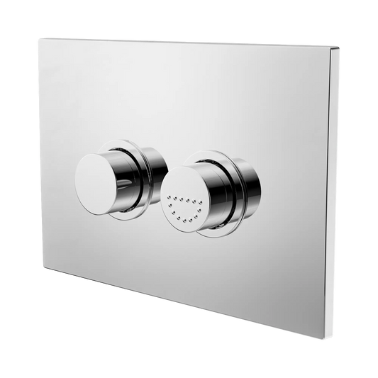 Mecca Care Raised Disabled Care Pneumatic Flush Buttons Plate DDA Accessible Toilet Compliant Chrome