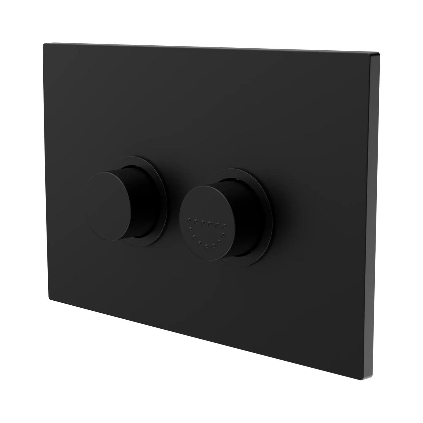 Mecca Care Raised Disabled Care Pneumatic Flush Buttons Plate DDA Accessible Toilet Compliant Matte Black