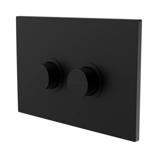 Mecca Care Raised Disabled Care Pneumatic Flush Buttons Plate DDA Accessible Toilet Compliant Matte Black