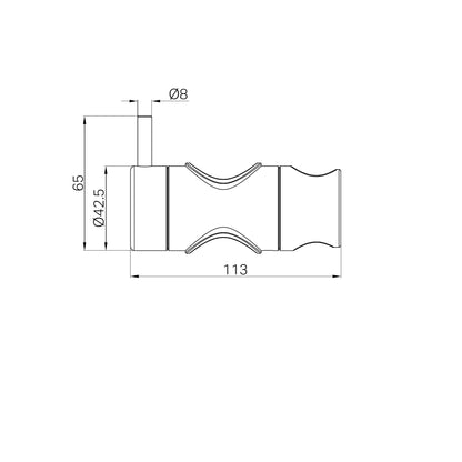 Slider For Mecca Care 32mm Grab Rail Shower Rail Set Matte Black