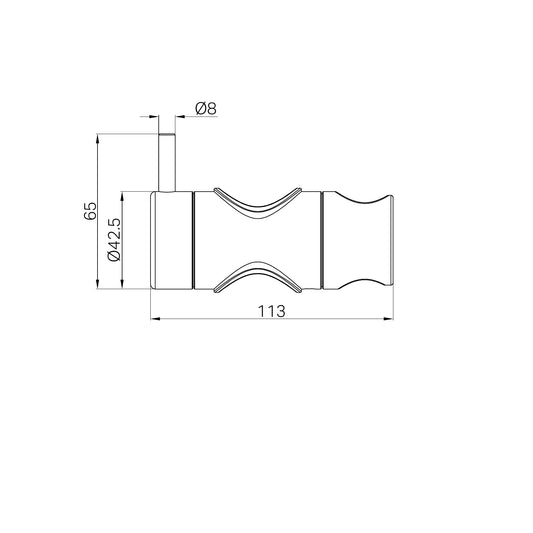 Slider For Mecca Care 32mm Grab Rail Shower Rail Set Matte Black