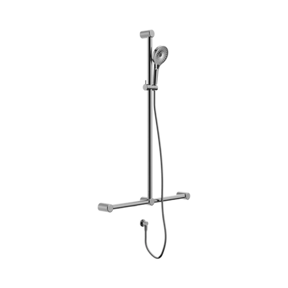 Mecca Care 32mm T Bar Grab Rail And Adjustable Shower Set 1100X750mm Chrome